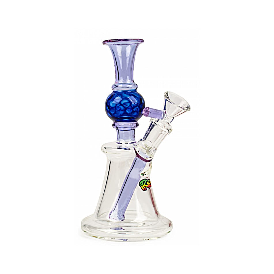 Irie 7" Honeycomb Flower Bubbler - PURPLE & BLUE
